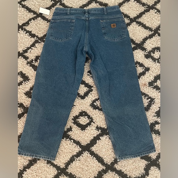 Vintage Carhartt Jeans 38x30 Relaxed Fit Insulated - Picture 2 of 4